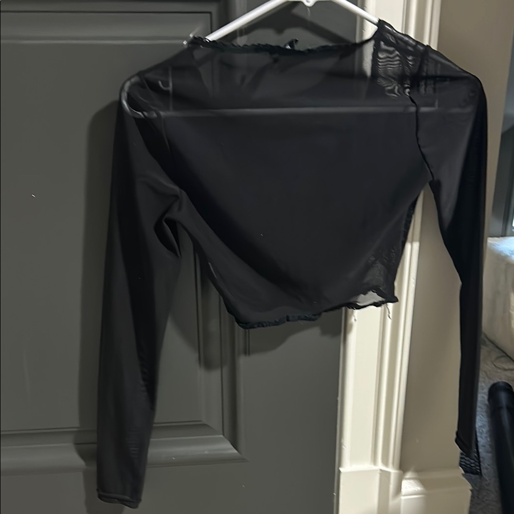 Windsor Black Lace Long Sleeve Top - Picture 3 of 3